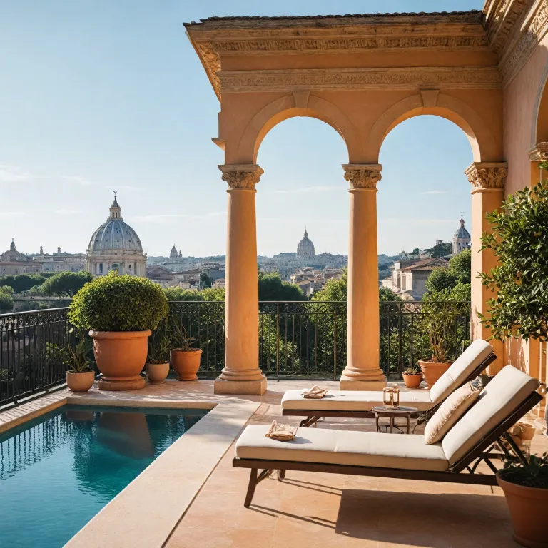 Elegant hotels in Rome Italy with pools for a refined city escape